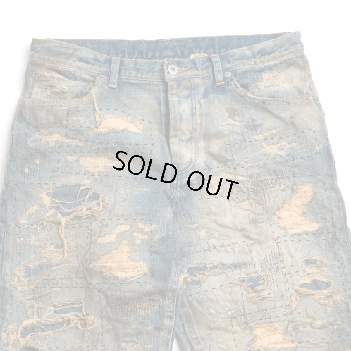 画像3: VARDE77 SPECIAL DAMAGE&REPAIR DENIM PANTS (3)