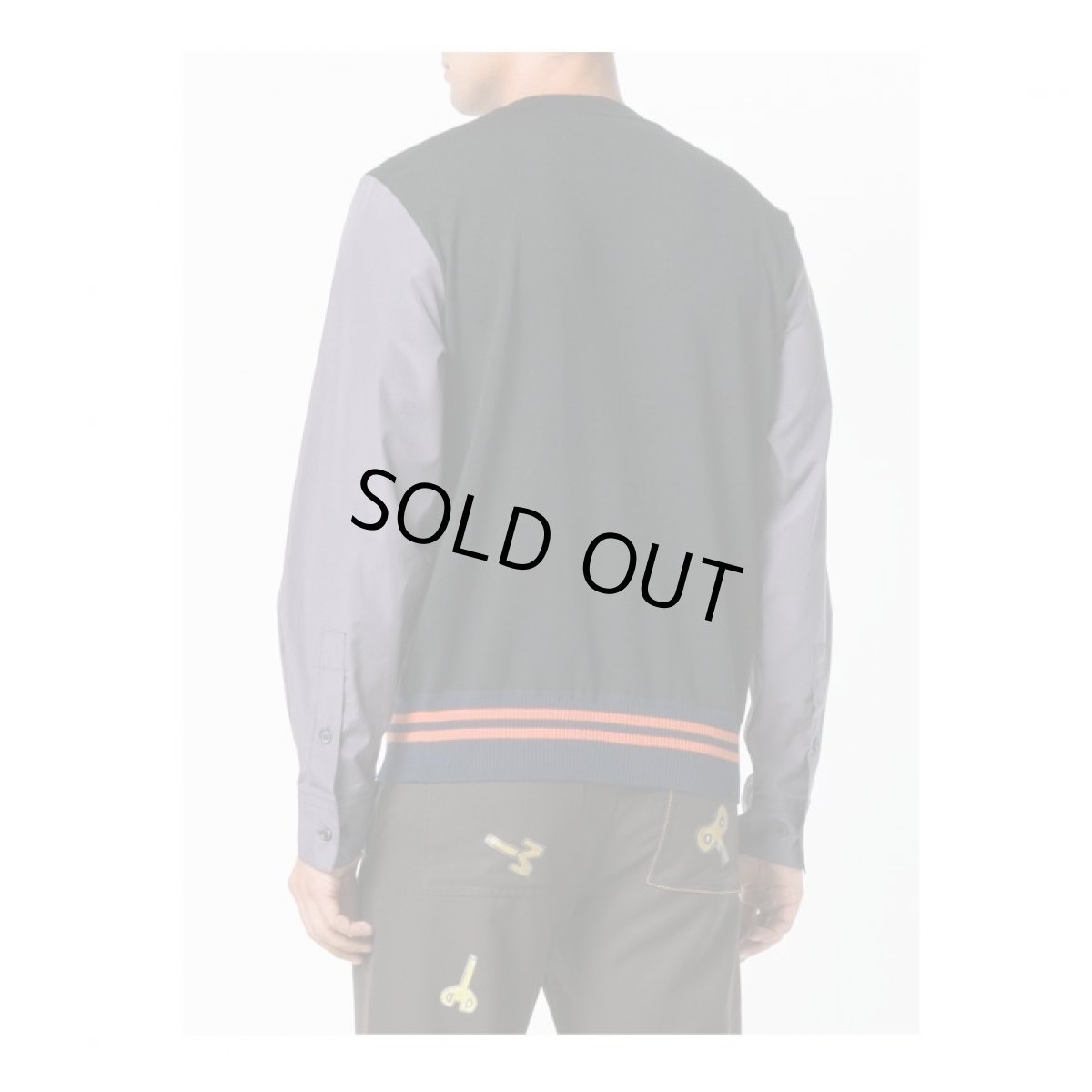 画像3: M A R N I 18AW CONTRAST SLEEVE SWEATER BLACK (3)