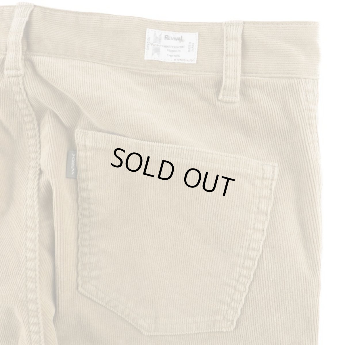画像9: VINTAGE STRETCH CORDUROY PANTS BEIGE (9)