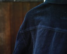 画像13: VINTAGE STRETCH CORDUROY JACKET NAVY (13)