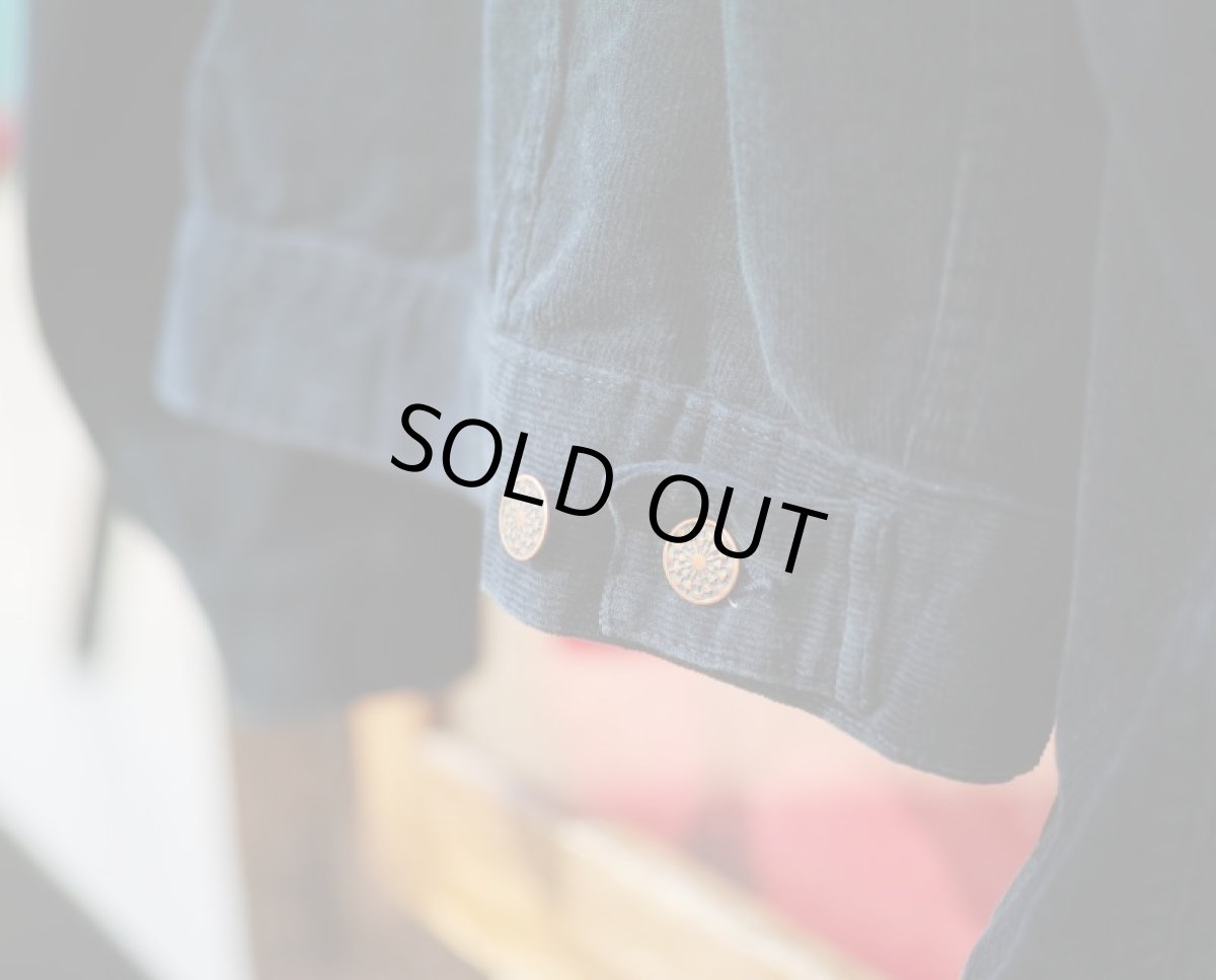 画像11: VINTAGE STRETCH CORDUROY JACKET NAVY (11)