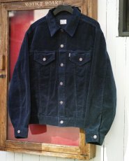 画像7: VINTAGE STRETCH CORDUROY JACKET NAVY (7)