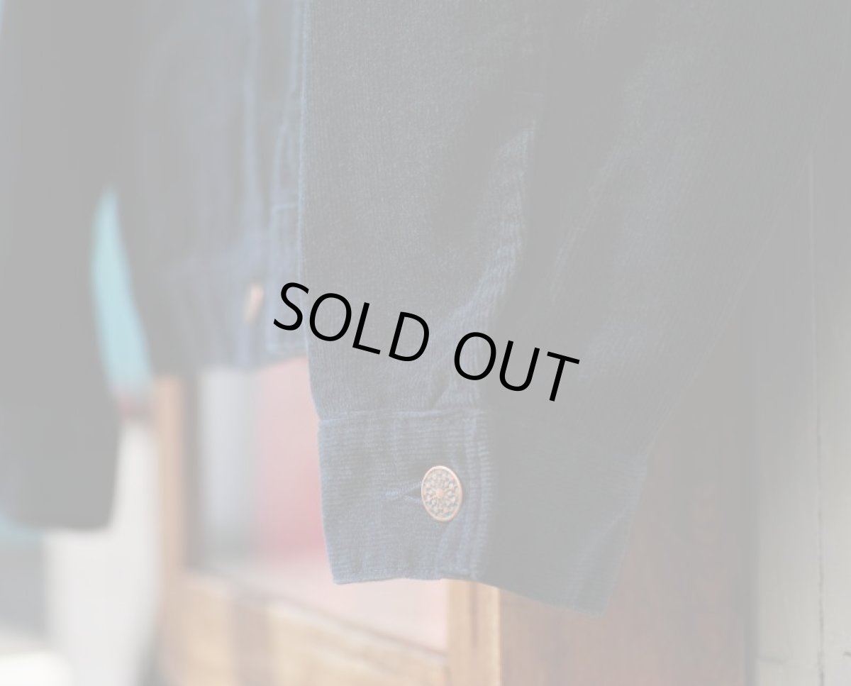 画像12: VINTAGE STRETCH CORDUROY JACKET NAVY (12)