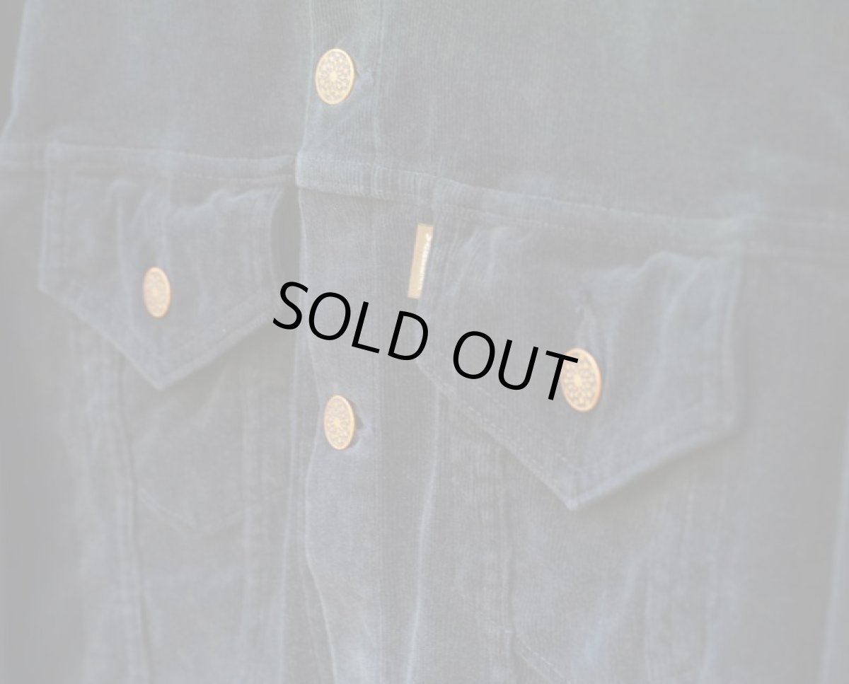 画像9: VINTAGE STRETCH CORDUROY JACKET NAVY (9)