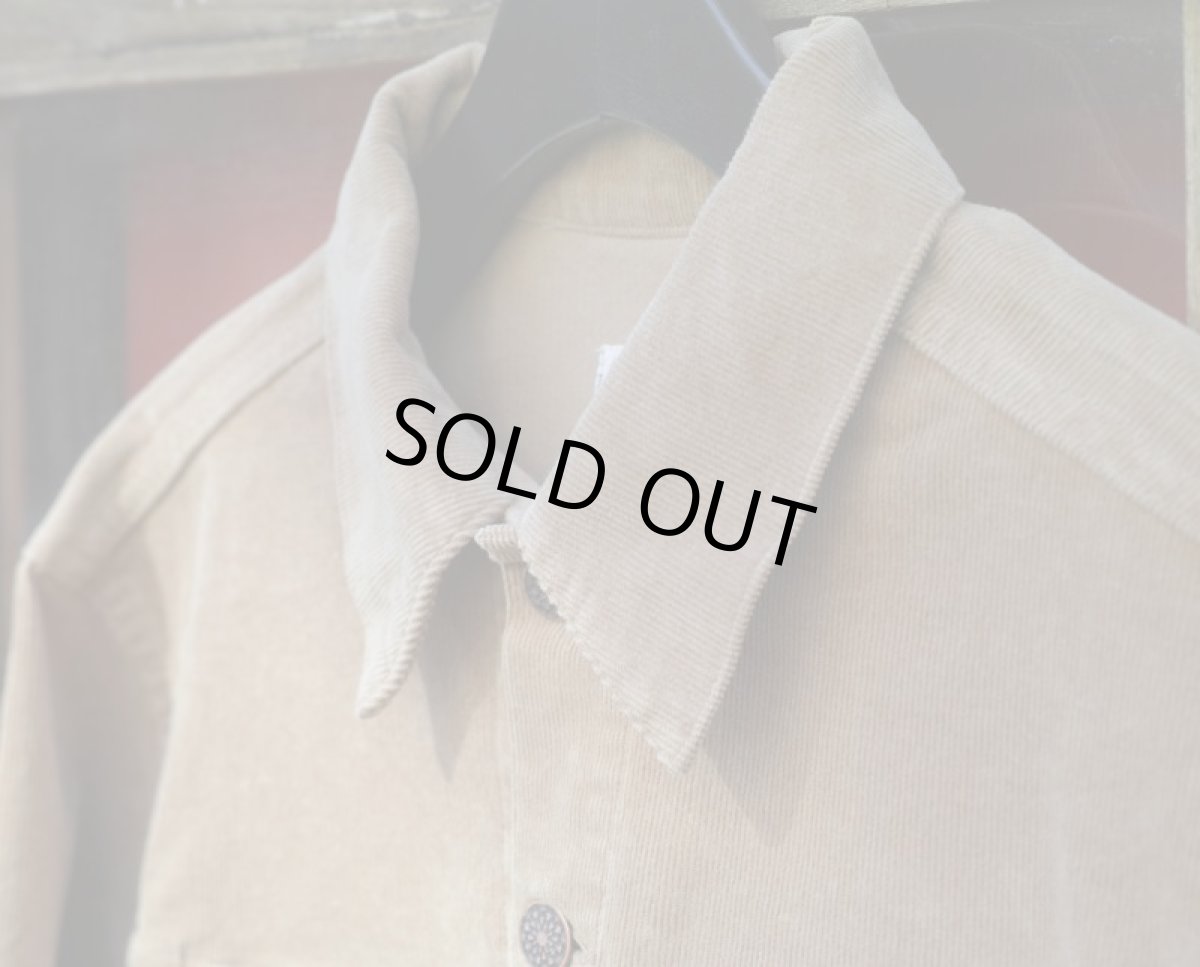 画像9: VINTAGE STRETCH CORDUROY JACKET BEIGE (9)