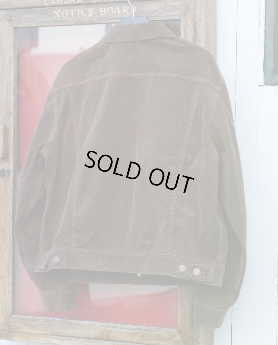 画像12: VINTAGE STRETCH CORDUROY JACKET BROWN (12)