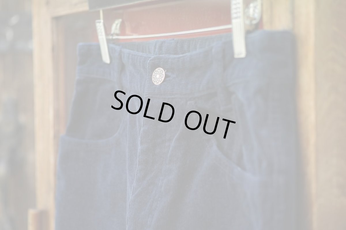 画像11: VINTAGE STRETCH CORDUROY PANTS NAVY (11)