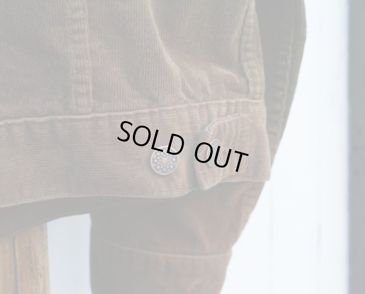 画像13: VINTAGE STRETCH CORDUROY JACKET BROWN (13)