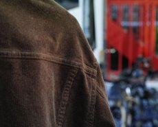 画像14: VINTAGE STRETCH CORDUROY JACKET BROWN (14)