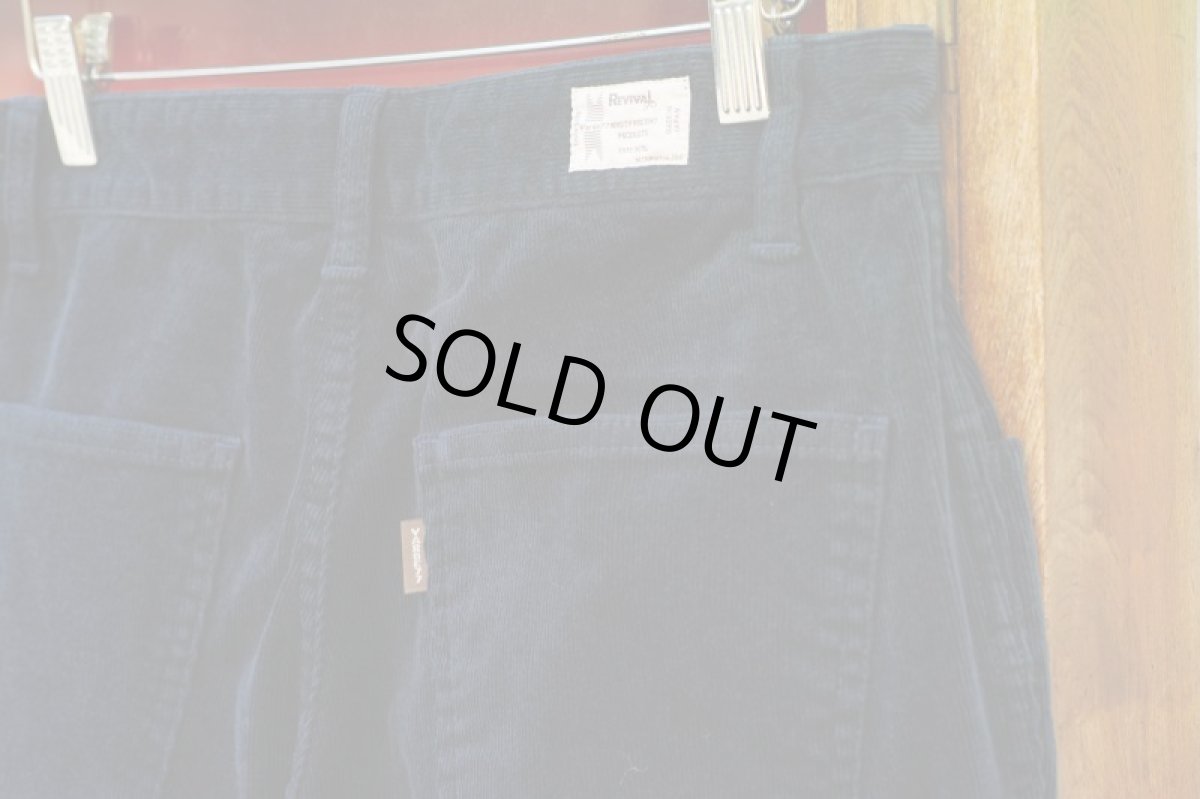 画像13: VINTAGE STRETCH CORDUROY PANTS NAVY (13)