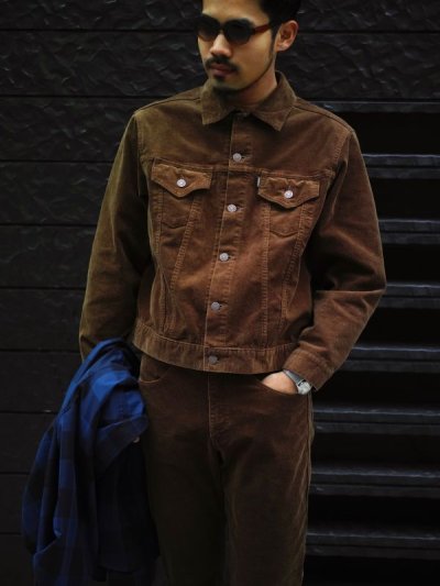 画像2: VINTAGE STRETCH CORDUROY JACKET BROWN