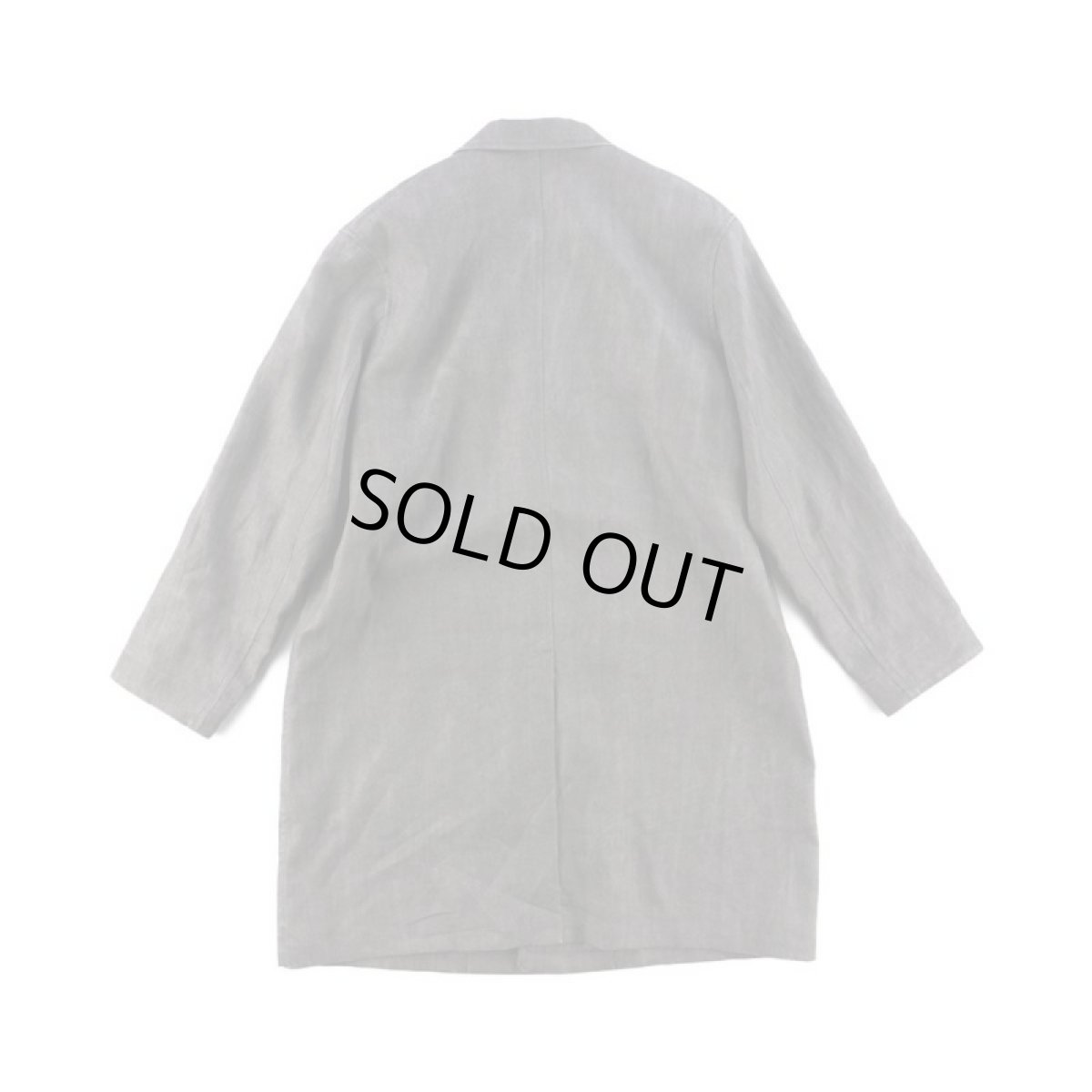 画像2: LINEN SUMIZOME ATELIER COAT GRAY (2)