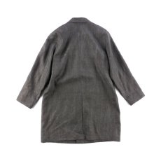 画像2: LINEN SUMIZOME ATELIER COAT GRAY (2)