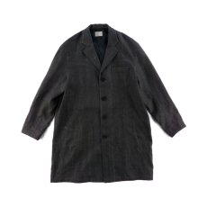 画像1: LINEN SUMIZOME ATELIER COAT CHARCOAL GRAY (1)