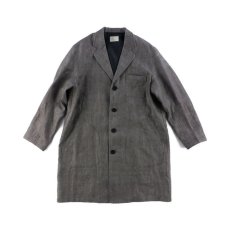 画像1: LINEN SUMIZOME ATELIER COAT GRAY (1)