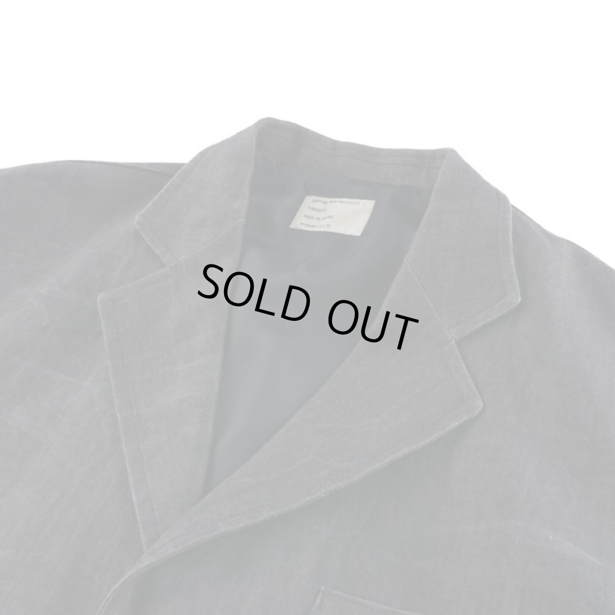 画像3: LINEN SUMIZOME ATELIER COAT CHARCOAL GRAY (3)