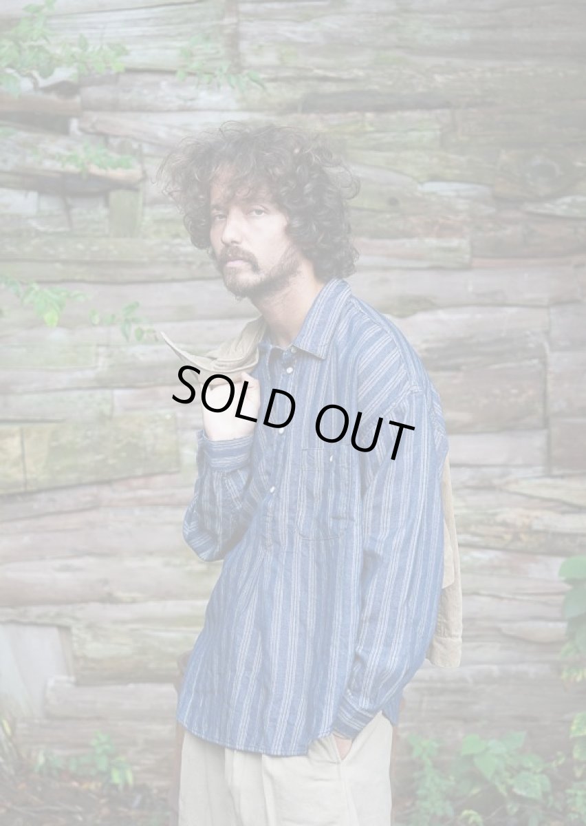 画像8: STRIPE JACQUARD CHAMBRAY PULLOVER SHIRTS (8)