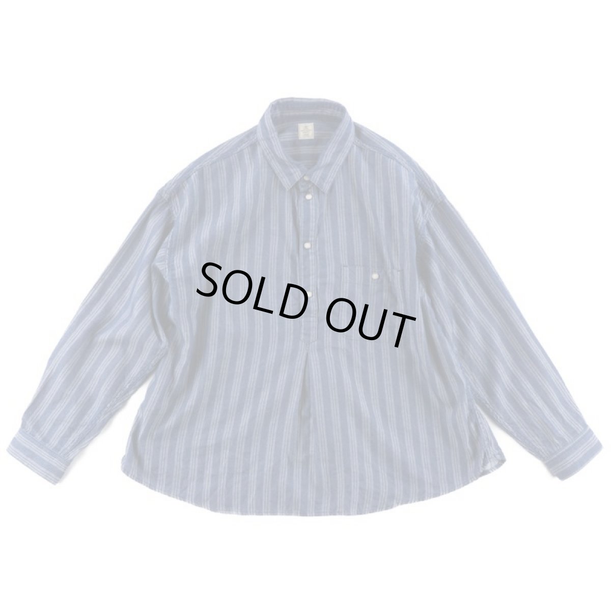 画像1: STRIPE JACQUARD CHAMBRAY PULLOVER SHIRTS (1)