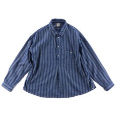 画像1: STRIPE JACQUARD CHAMBRAY PULLOVER SHIRTS (1)