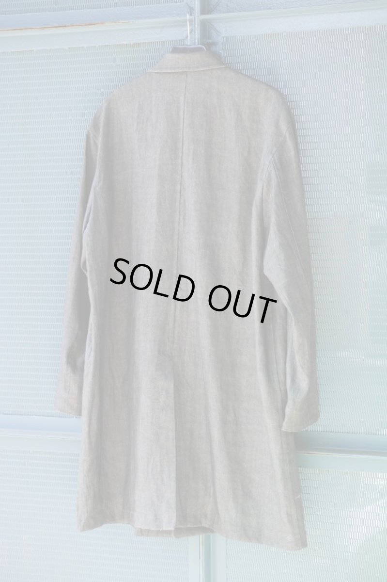 画像16: LINEN SUMIZOME ATELIER COAT GRAY (16)