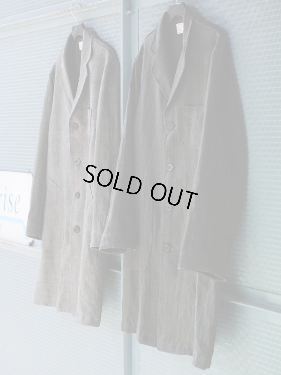 画像18: LINEN SUMIZOME ATELIER COAT GRAY (18)