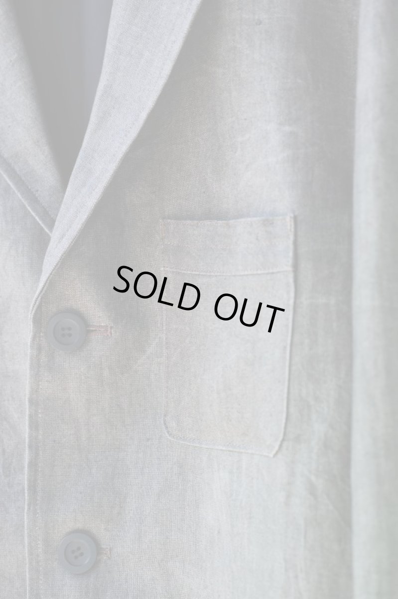画像11: LINEN SUMIZOME ATELIER COAT GRAY (11)