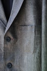 画像11: LINEN SUMIZOME ATELIER COAT GRAY (11)