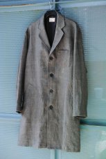 画像9: LINEN SUMIZOME ATELIER COAT GRAY (9)