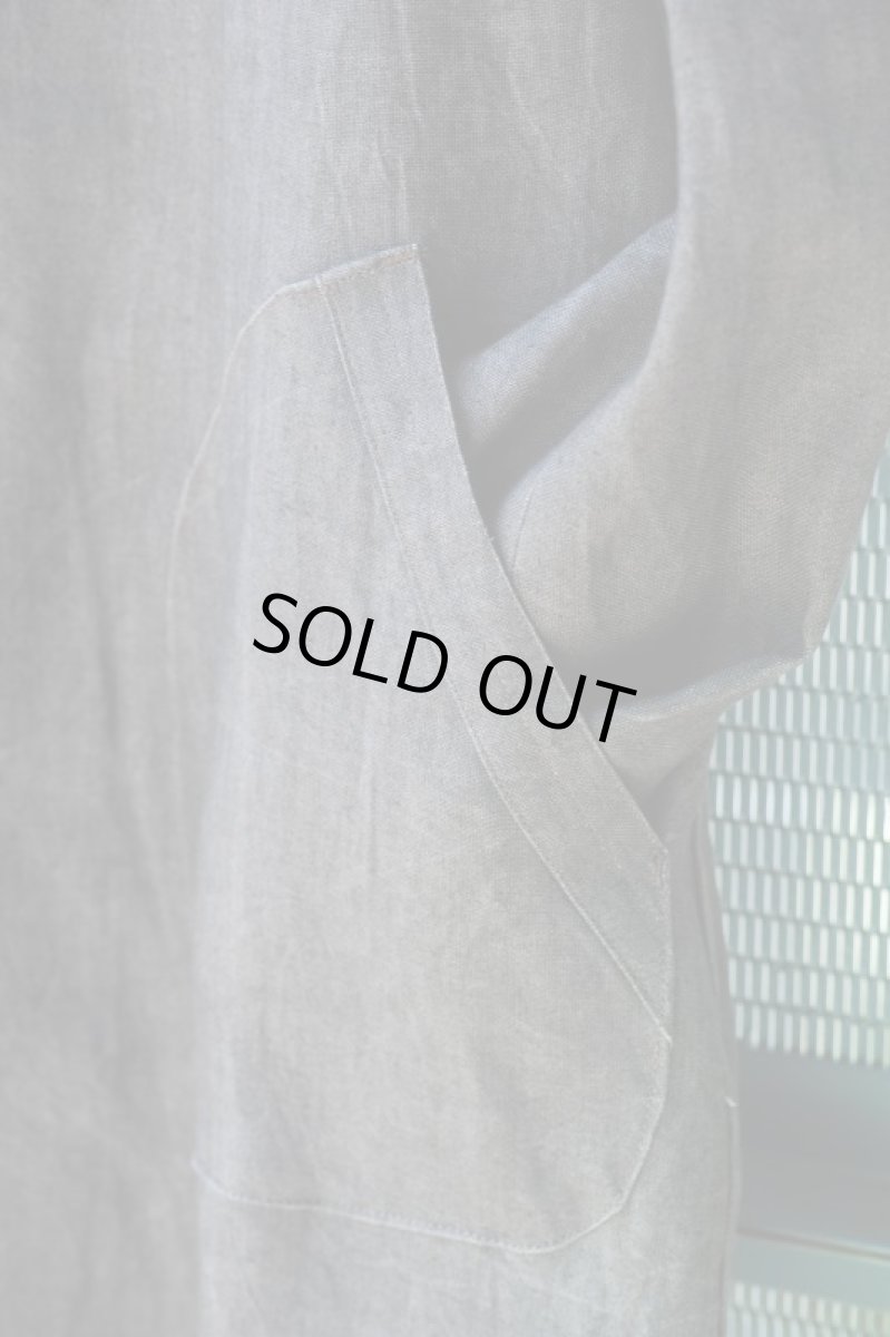 画像14: LINEN SUMIZOME ATELIER COAT GRAY (14)