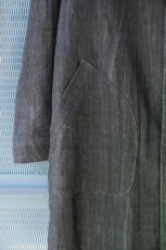 画像10: LINEN SUMIZOME ATELIER COAT CHARCOAL GRAY (10)