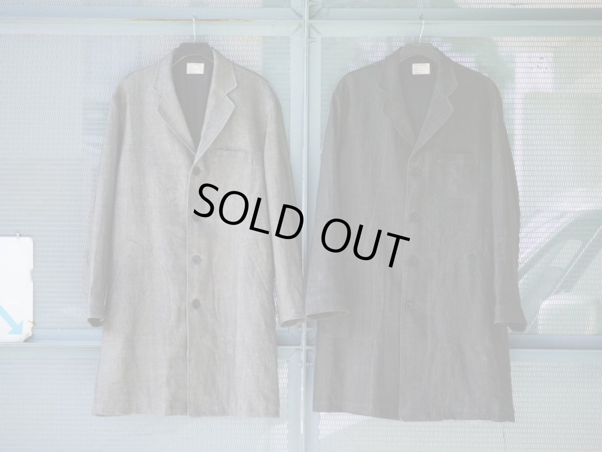 画像19: LINEN SUMIZOME ATELIER COAT GRAY (19)