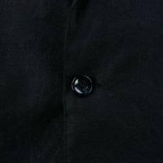 画像5: PURE BLACK LINEN BIG SILHOUETTE JACKET (5)