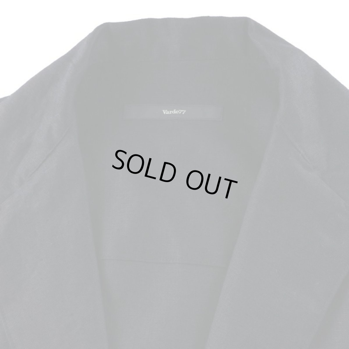 画像4: PURE BLACK LINEN BIG SILHOUETTE JACKET (4)