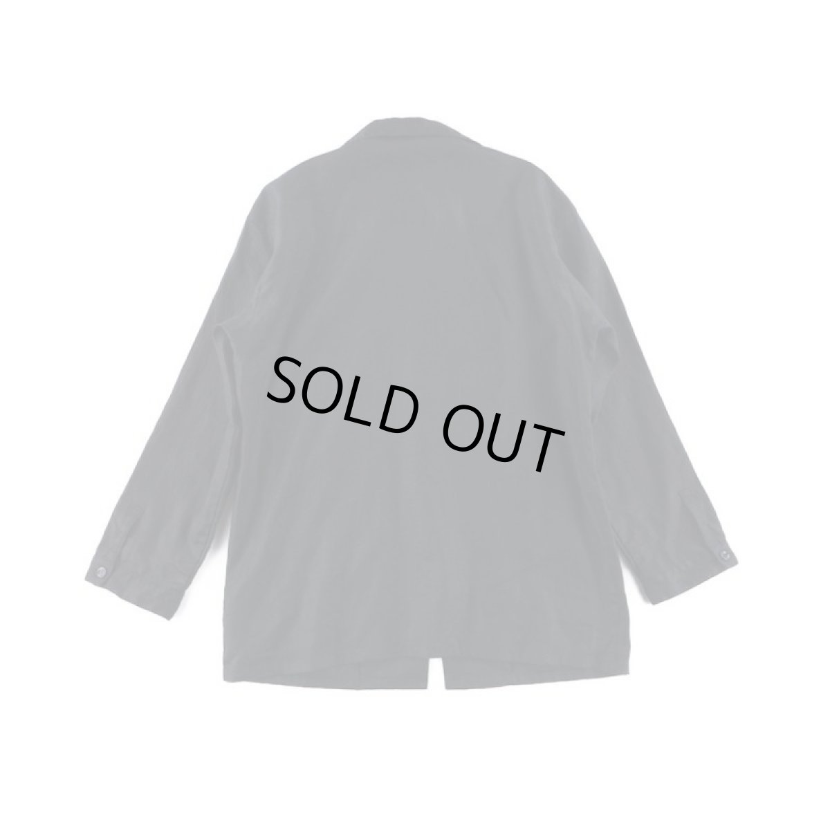 画像2: PURE BLACK LINEN BIG SILHOUETTE JACKET (2)