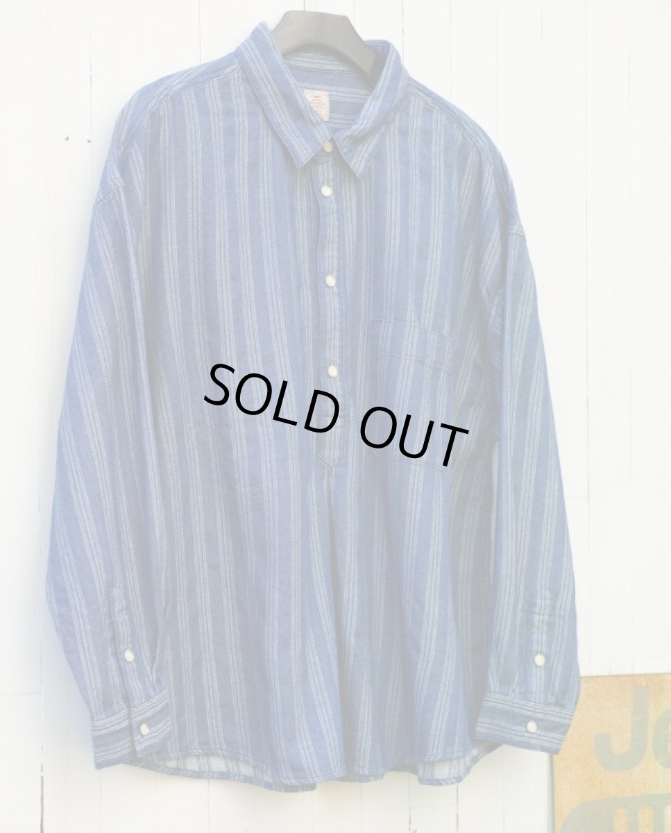 画像9: STRIPE JACQUARD CHAMBRAY PULLOVER SHIRTS (9)