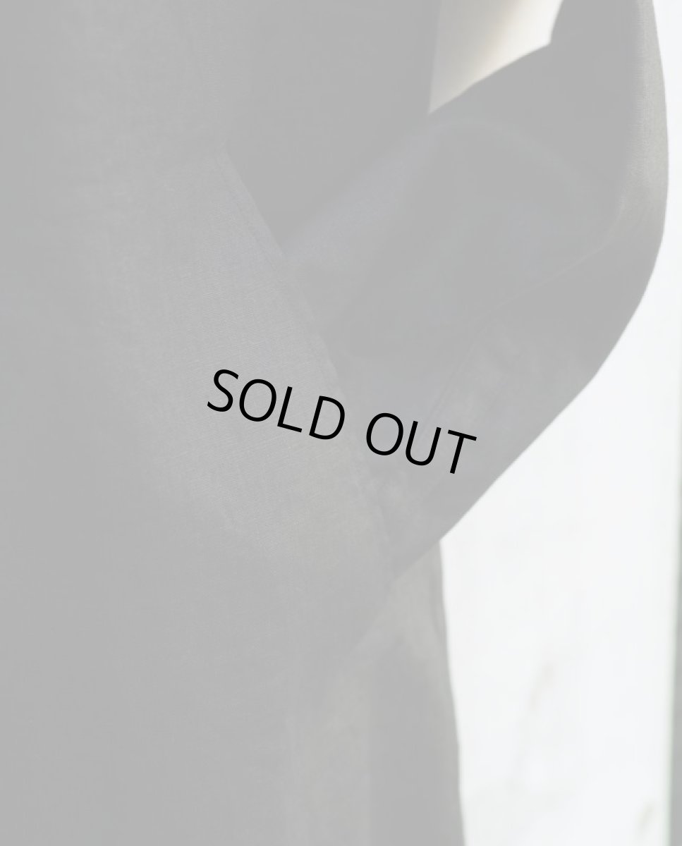 画像14: PURE BLACK LINEN BIG SILHOUETTE JACKET (14)