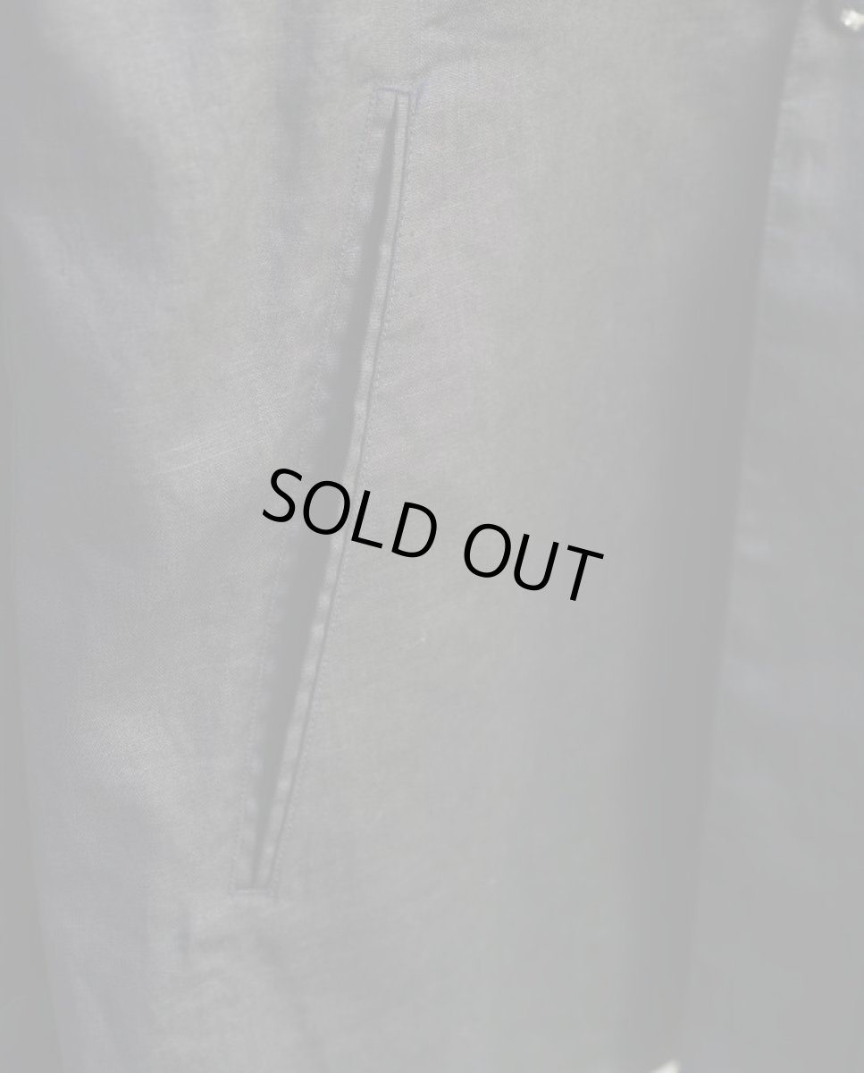 画像13: PURE BLACK LINEN BIG SILHOUETTE JACKET (13)