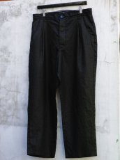 画像6: PURE BLACK LINEN BIG SILHOUETTE PANTS (6)