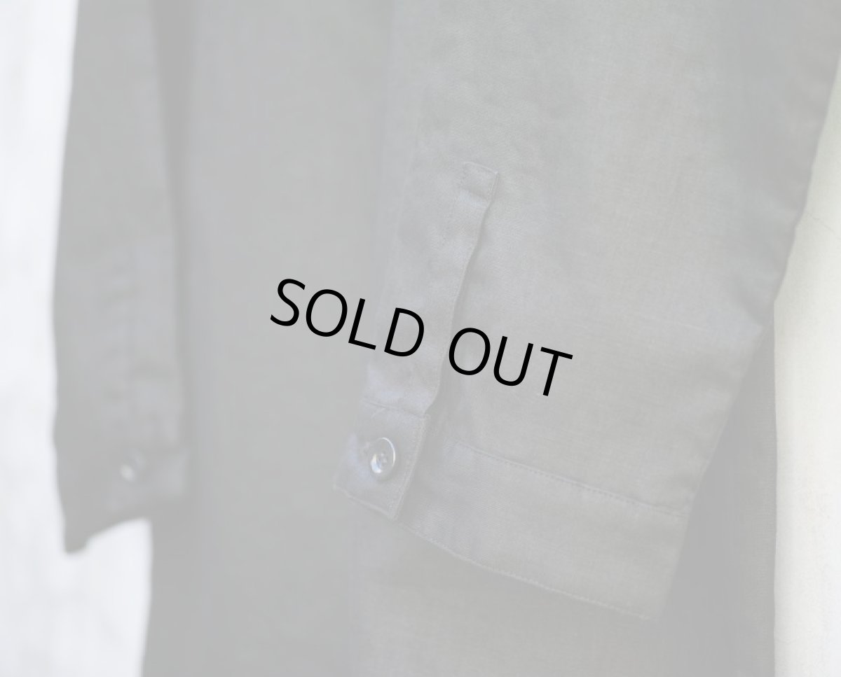 画像12: PURE BLACK LINEN BIG SILHOUETTE JACKET (12)