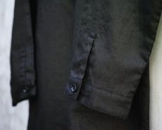 画像12: PURE BLACK LINEN BIG SILHOUETTE JACKET (12)