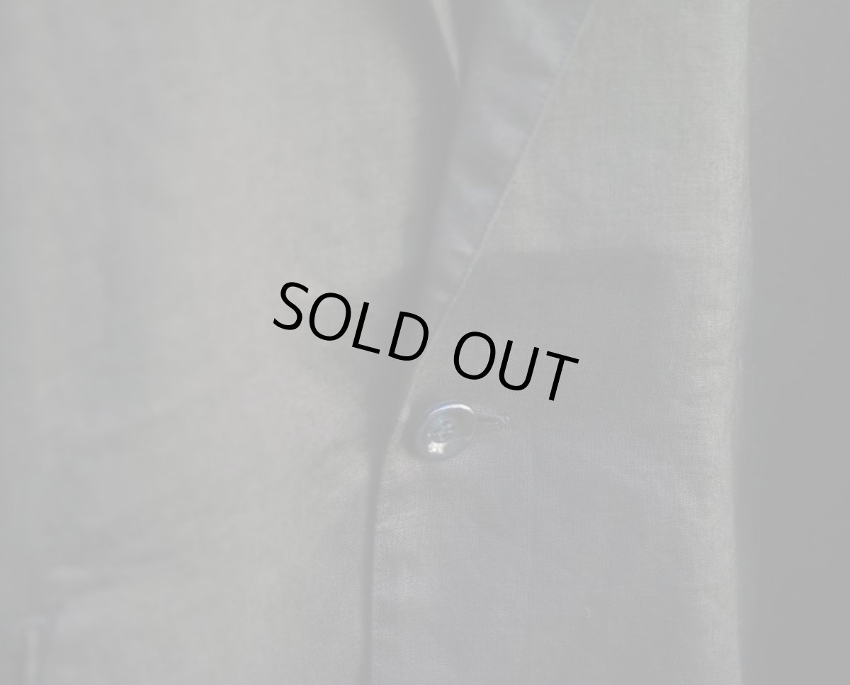 画像11: PURE BLACK LINEN BIG SILHOUETTE JACKET (11)