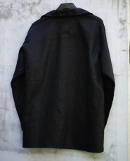 画像9: PURE BLACK LINEN BIG SILHOUETTE JACKET (9)