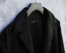 画像10: PURE BLACK LINEN BIG SILHOUETTE JACKET (10)