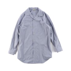 画像1: NORMAL STRIPE LONG SHIRTS NAVY (1)