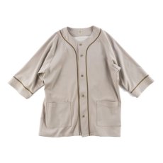 画像1: STRETCH BASEBALL SHIRTS BEIGE (1)