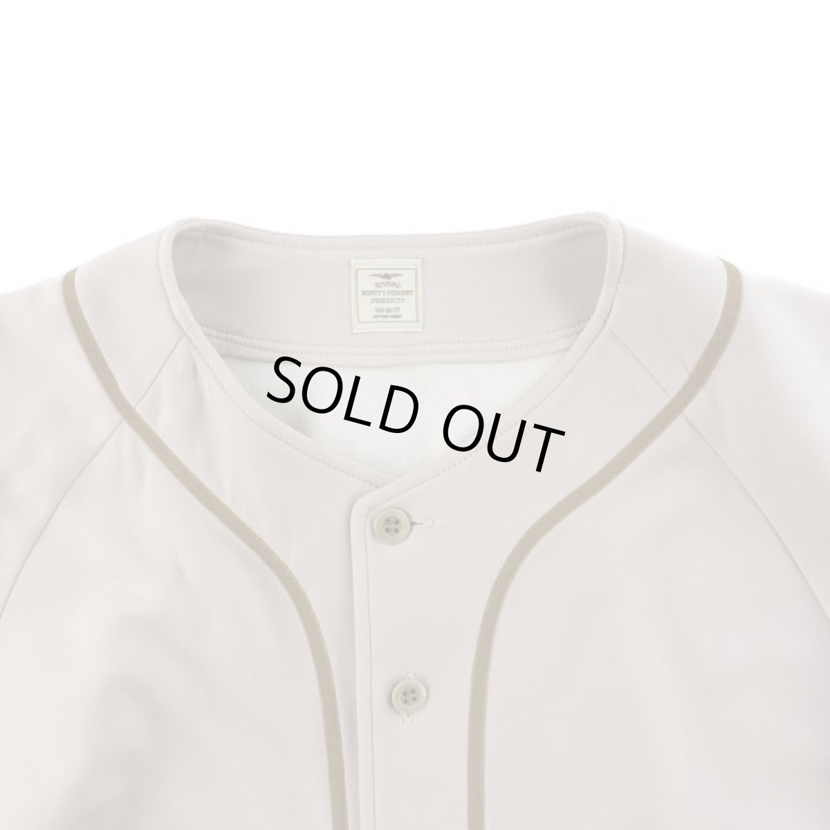 画像2: STRETCH BASEBALL SHIRTS BEIGE (2)