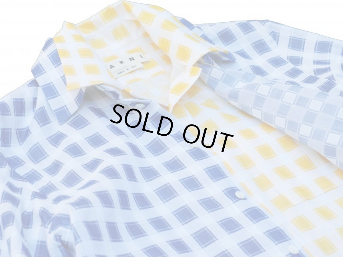 画像4: M A R N I   TRICK SHIRTS BLUECECK/YELLOW CHECK   CUMU0048Q0 (4)