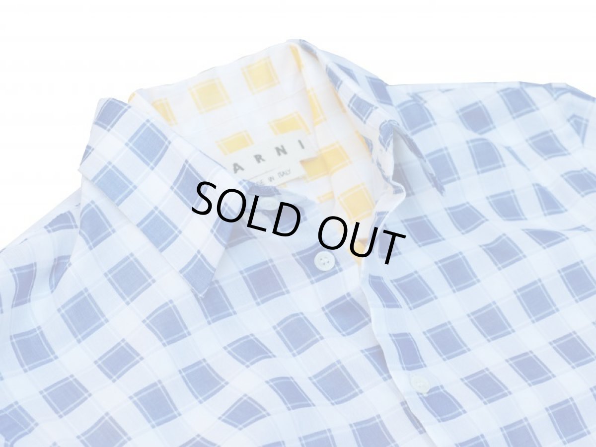 画像2: M A R N I   TRICK SHIRTS BLUECECK/YELLOW CHECK   CUMU0048Q0 (2)