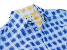 画像2: M A R N I   TRICK SHIRTS BLUECECK/YELLOW CHECK   CUMU0048Q0 (2)