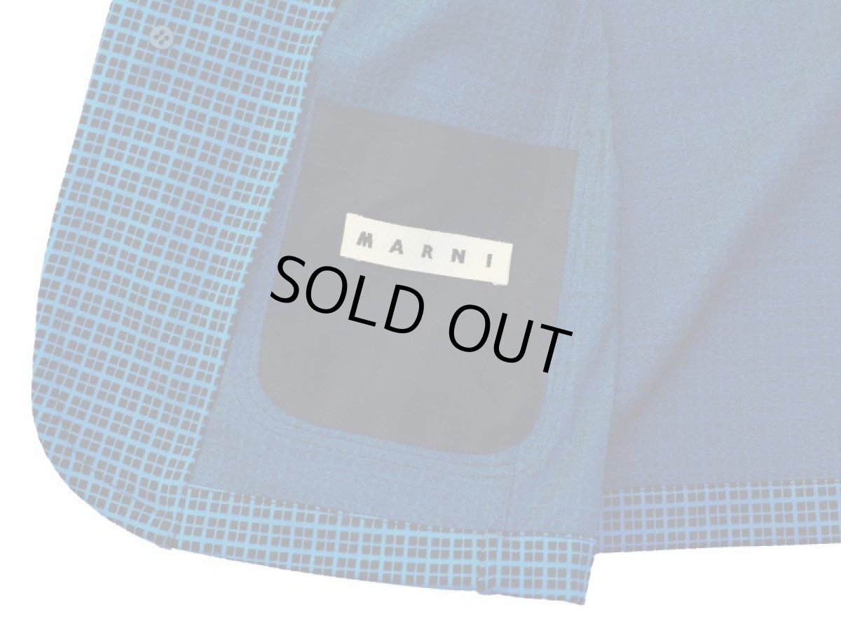 画像7: M A R N I   BLUE BLACK TAILORED JACKET   GUMU0004A0 (7)